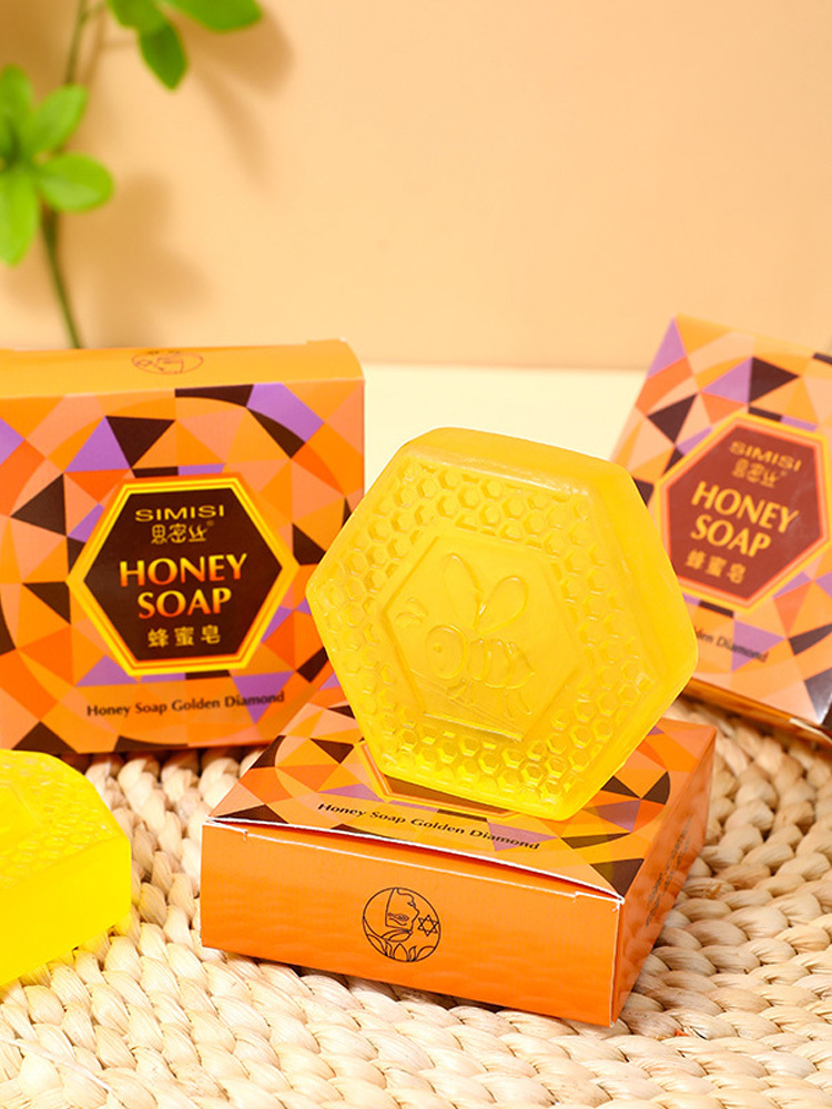 【5盒】蜂蜜手工皂精油清洁皂洁面皂80g/盒*5*赠起泡网