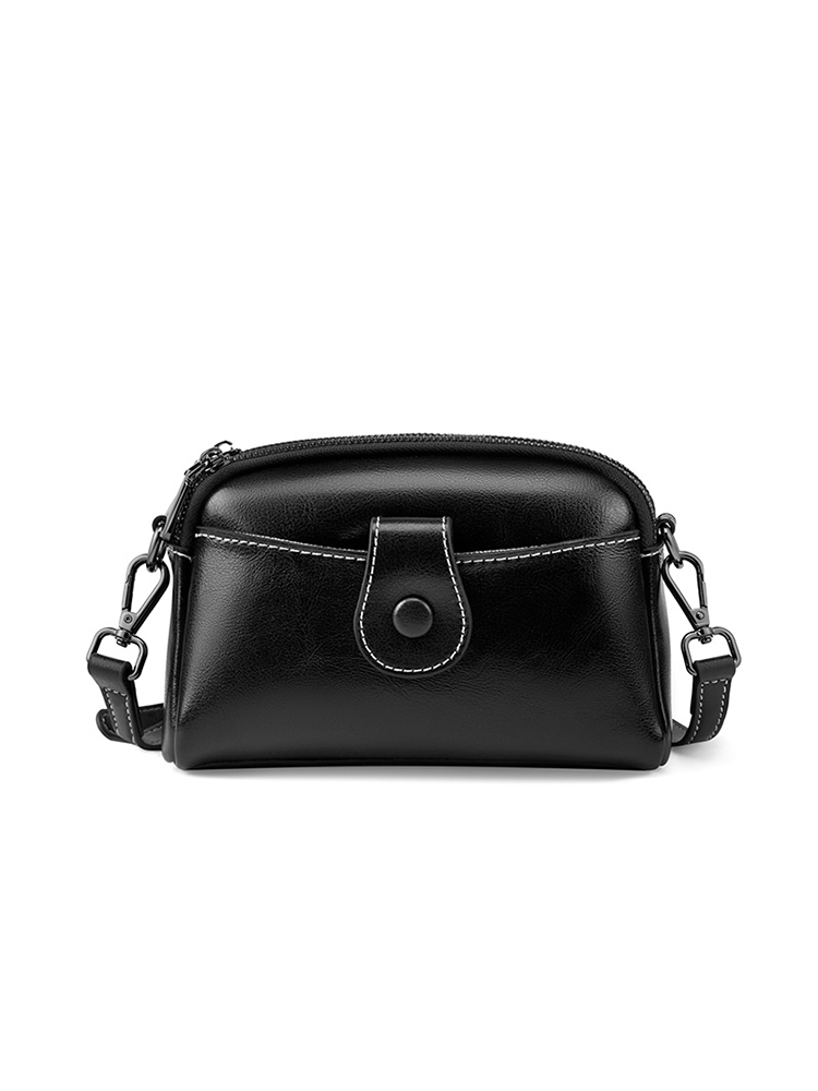 海谜璃手机包时尚小包单肩包斜挎贝壳包HBB0446·黑色