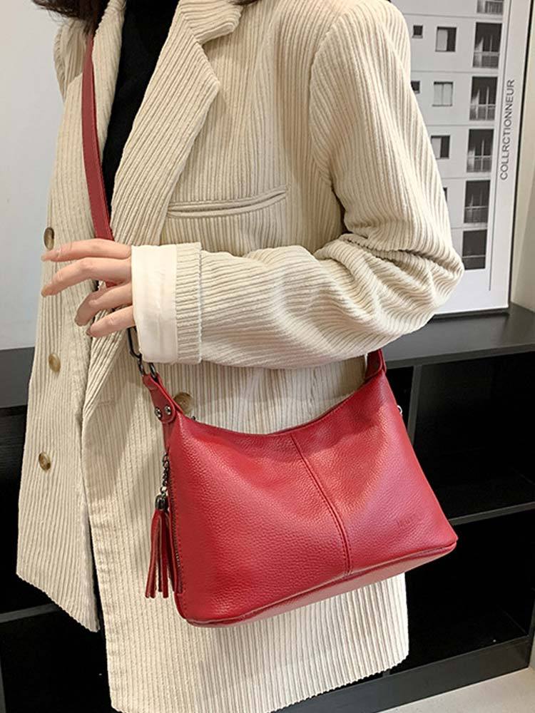 头层牛皮软真皮气质单肩女包斜挎包2231#·海蓝色