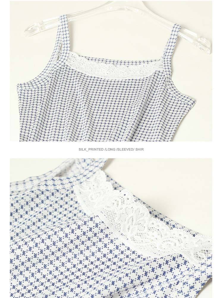 真丝亚麻清凉透气内搭吊带背心51128#·浅蓝