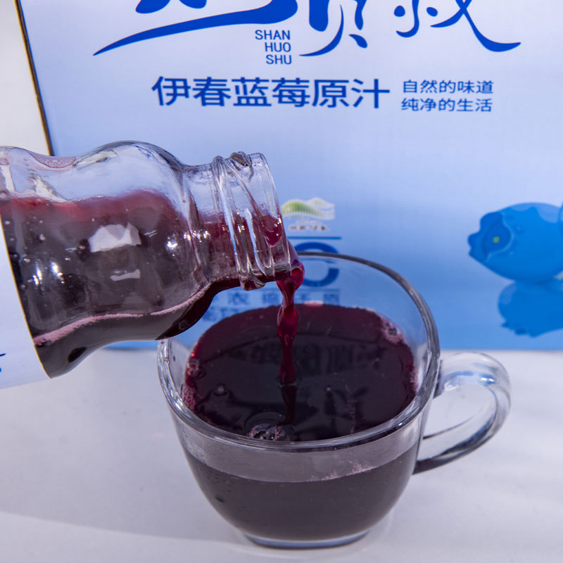 伊春-NFC非浓缩还原蓝莓原果汁248ML*6瓶【0添加·100 %蓝莓果汁】