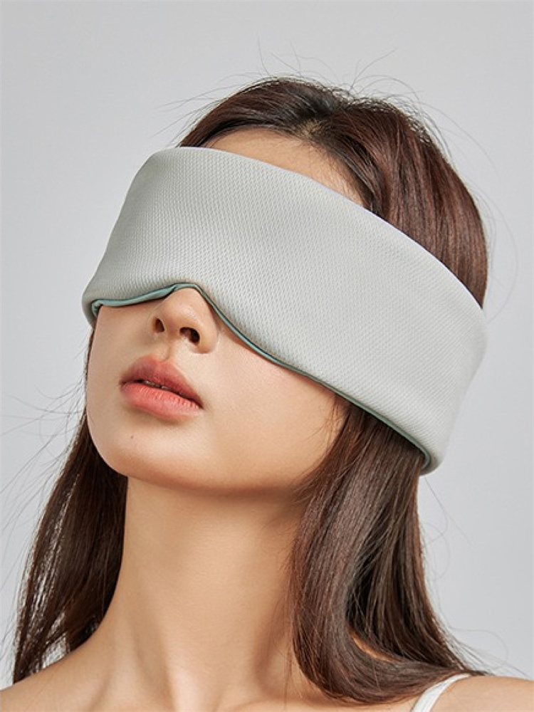 双面全包鸟眼布睡眠眼罩·浅银灰