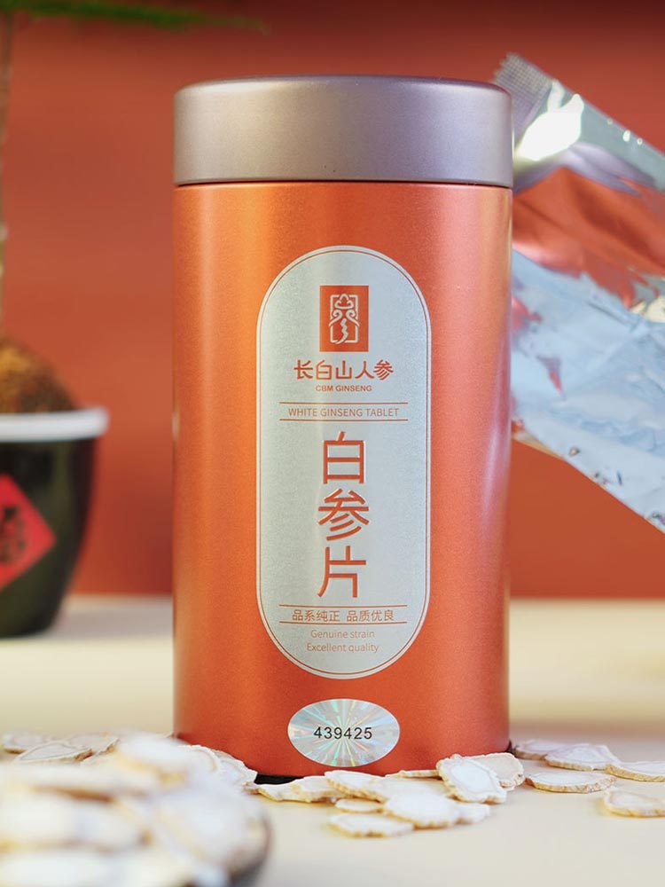 白参片100g（桶装）1.2cm