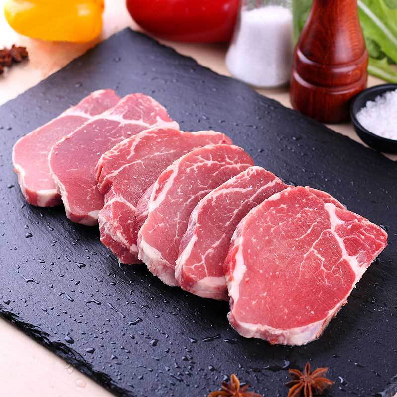 阿根廷进口谷饲100天原切上脑牛排180g片10片