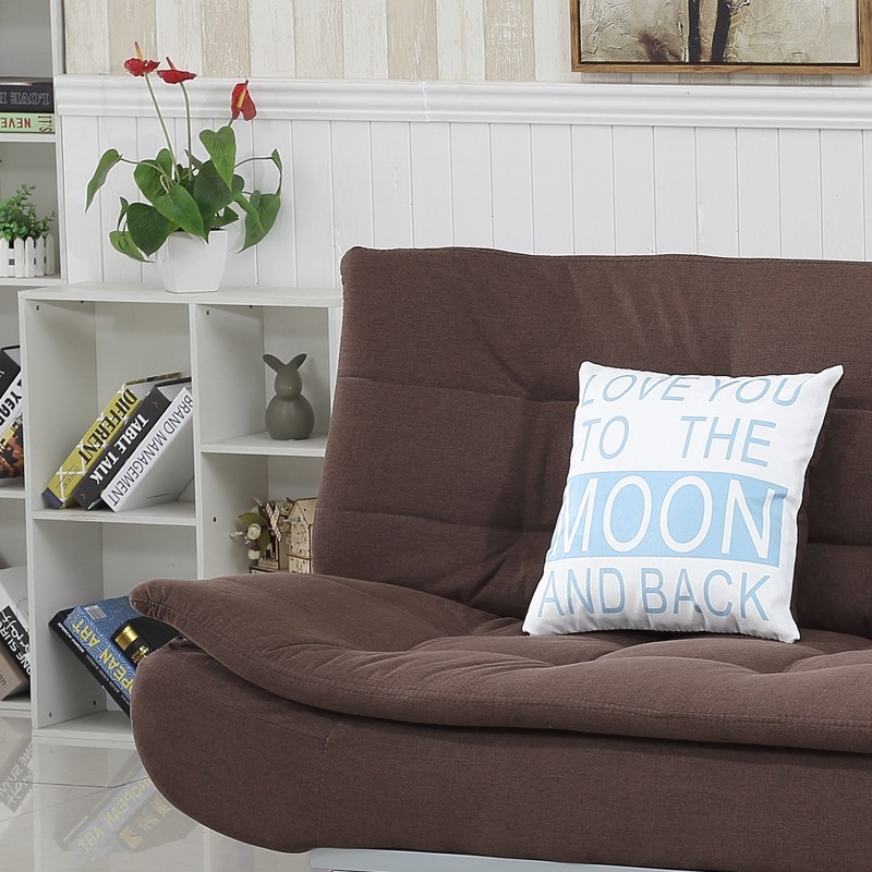 雅客集尤兰达休闲沙发可折叠布艺沙发床颜色可选·蓝色FB-18081BU