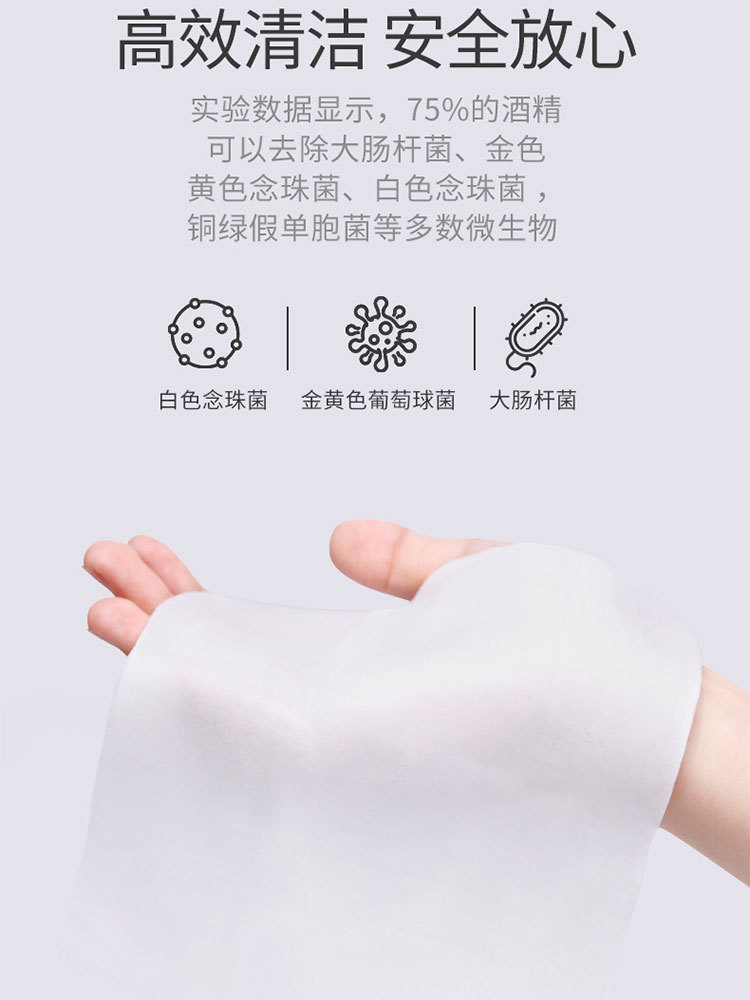 4桶碧C桶装酒精75杀/菌卫生消毒湿巾100抽/桶