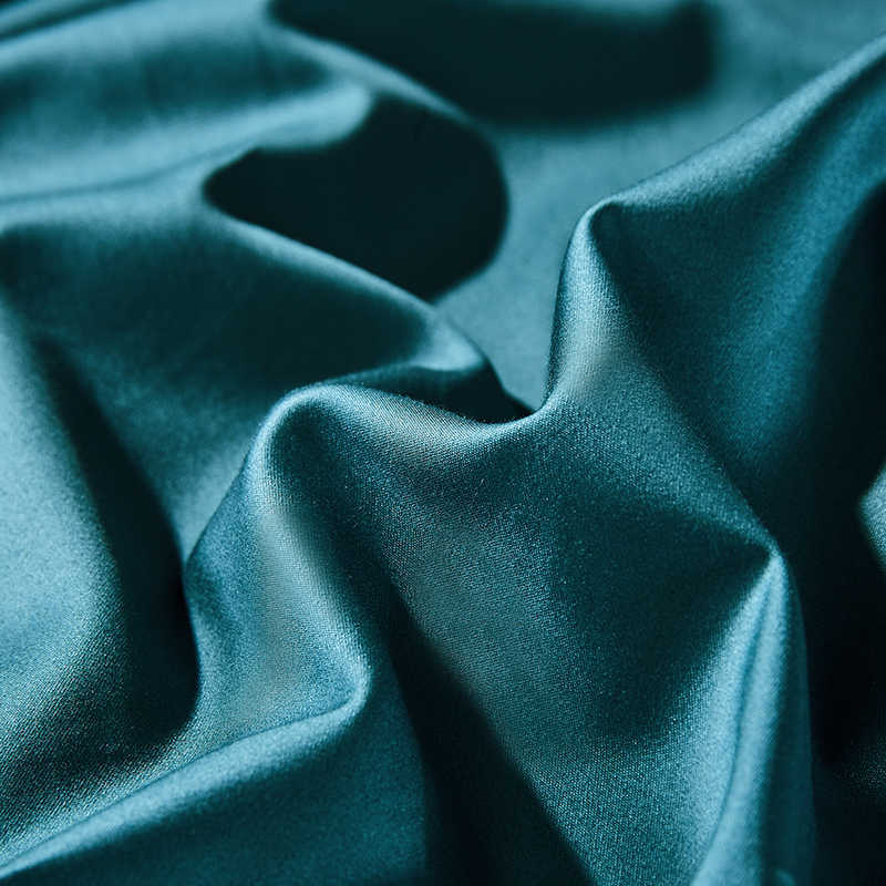 梦洁100支长绒棉四件套贡缎全棉纯棉床单被套轻奢床上用品·哈尼（烟灰色） 1.5M（200×230）