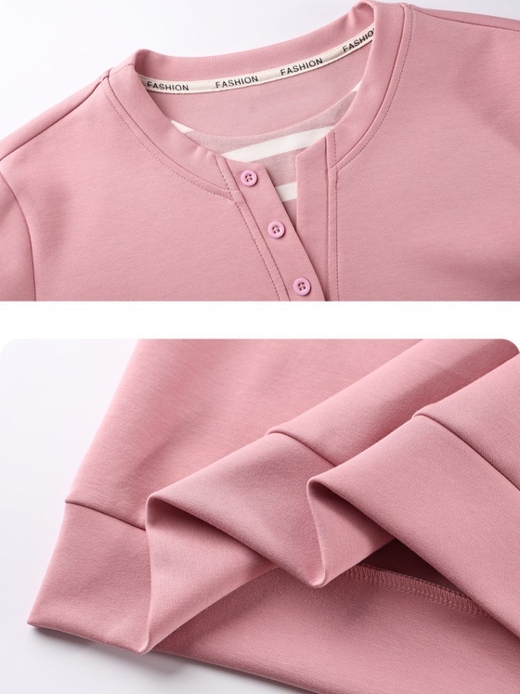 轩凌子轻薄别致圆领卫衣S82530028·宝蓝色