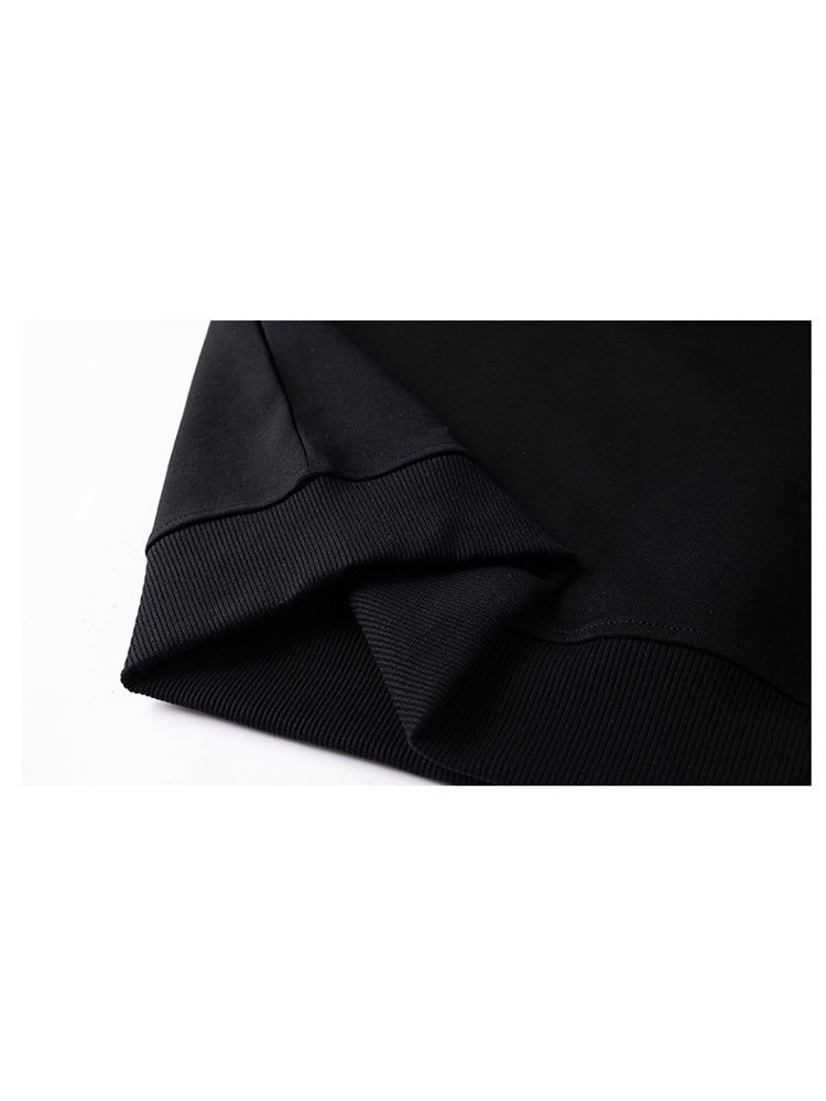 JEEP 男士新品长袖棉T恤美式休闲宽松圆领套头卫衣HB-T22058·黑色