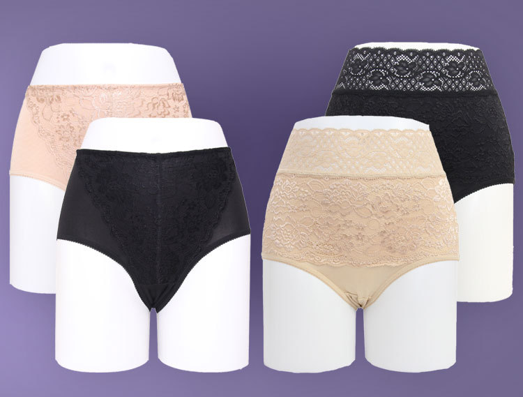 阙兰绢高腰收腹蚕丝内裤女