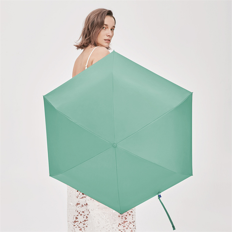 蕉下太阳伞防紫外线遮阳伞女防晒胶囊伞便携晴雨伞·菘蓝绿色