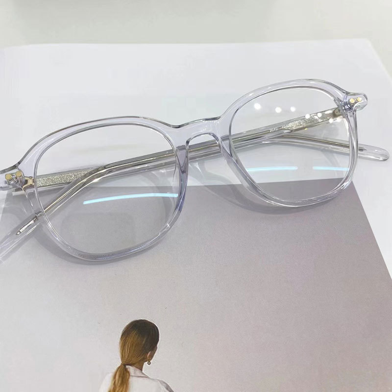 骊佳LJGOOD高端板材眼镜多边形防蓝光护目镜2649·透明框