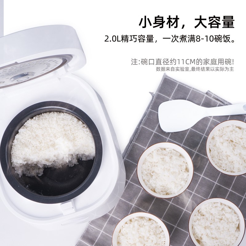 韩国大宇（DAEWOO）IH电饭煲家用小型多功能电饭锅（双内胆）2L·白色