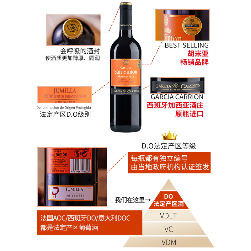 西班牙原瓶进口 丝慕时尚橙红葡萄酒2支皮盒装750ml*2