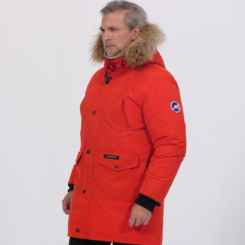 加拿大SaintDyfan95%男士白鹅绒服（经典升级款）·红色