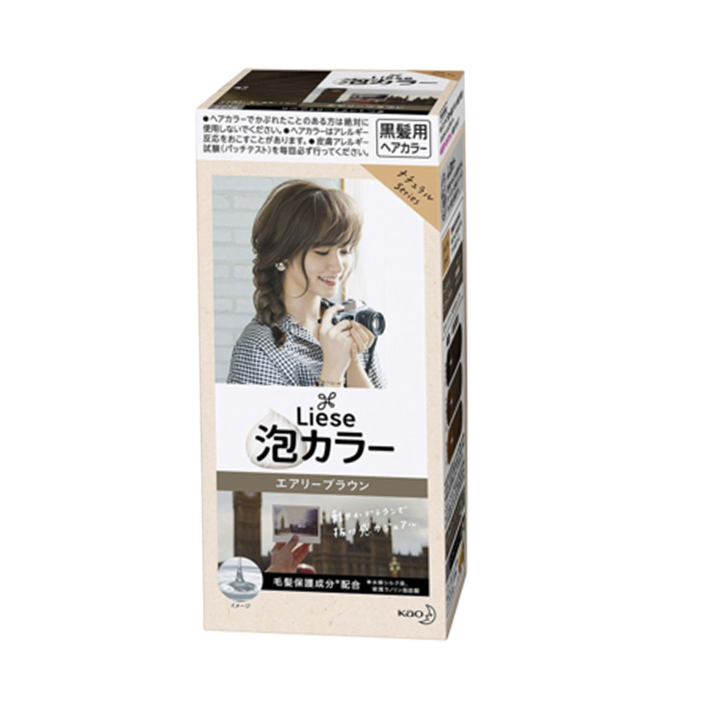 日本Prettia花王泡沫染发剂2盒装·空气褐363701