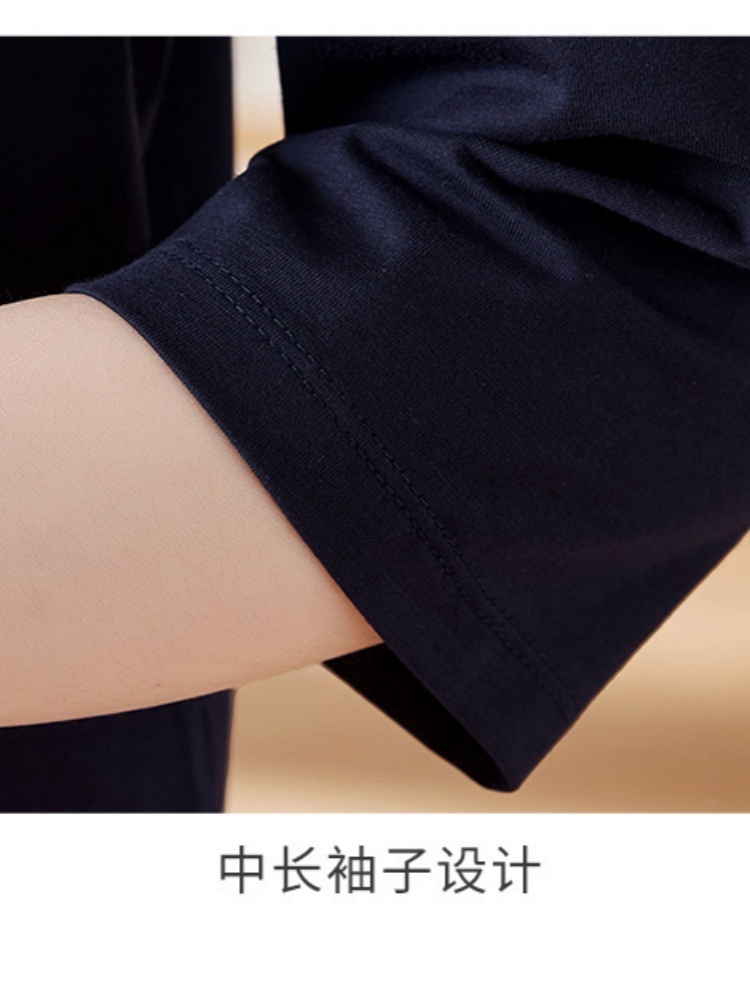 【93精梳棉】轩凌子刺绣V领中袖T恤S82420144·白色