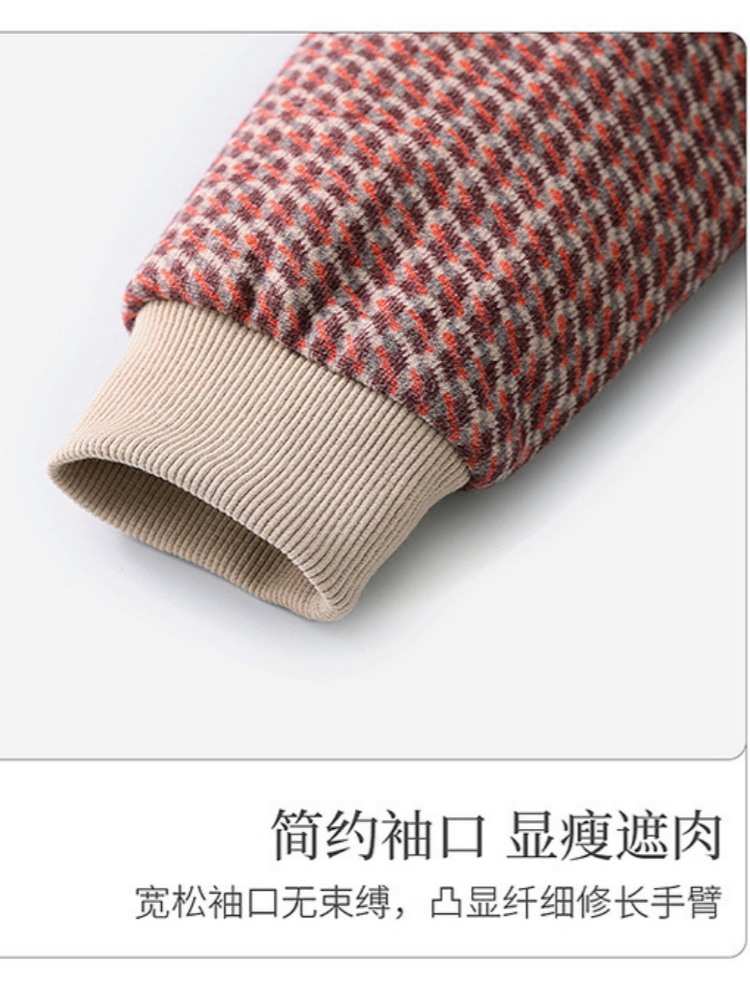 底蕴千鸟格连帽外套J251W2506BZ·灰蓝