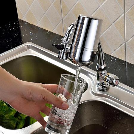 水生坊家用厨房自来过滤水龙头净水器银色