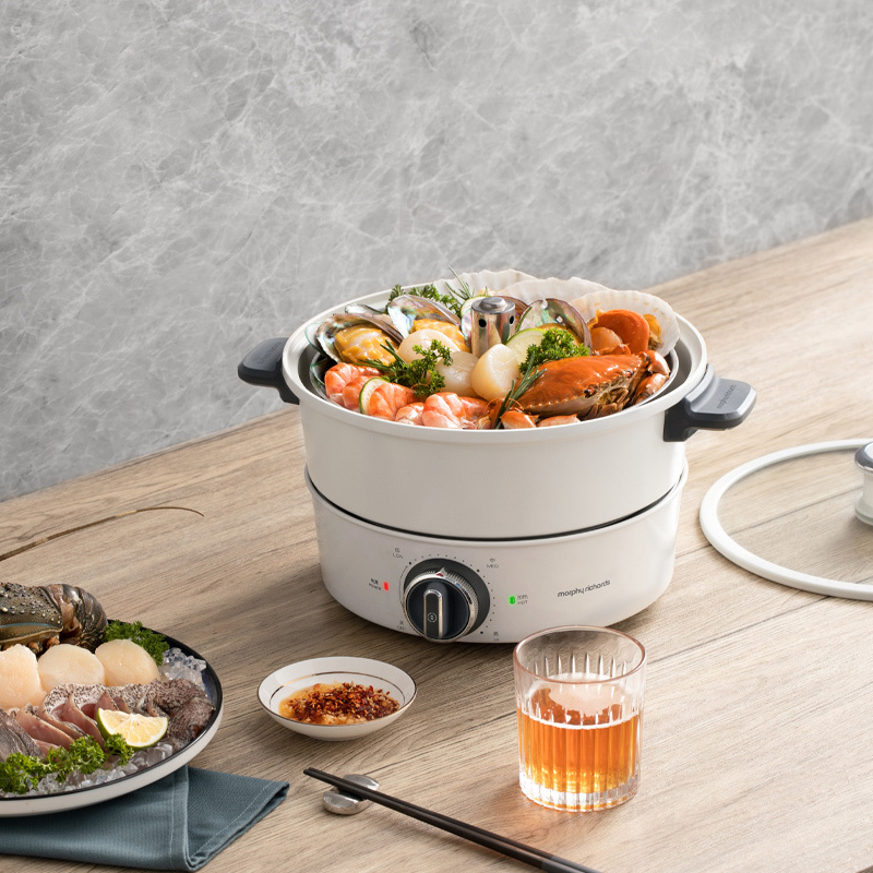 摩飞morphyrichards多功能升降料理锅mr9090白色