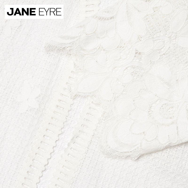 Jane Eyre 夏季长款蕾丝开衫海边度假外套(JE5754)·白色