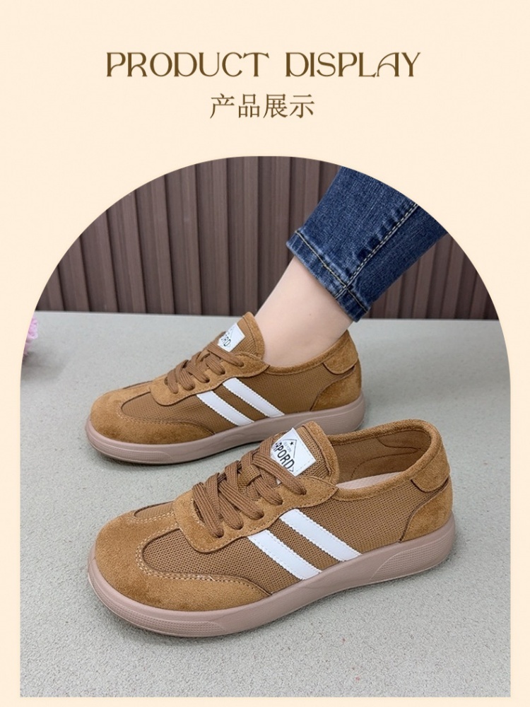 京昇女轻便透气细网眼德训鞋F103·驼色