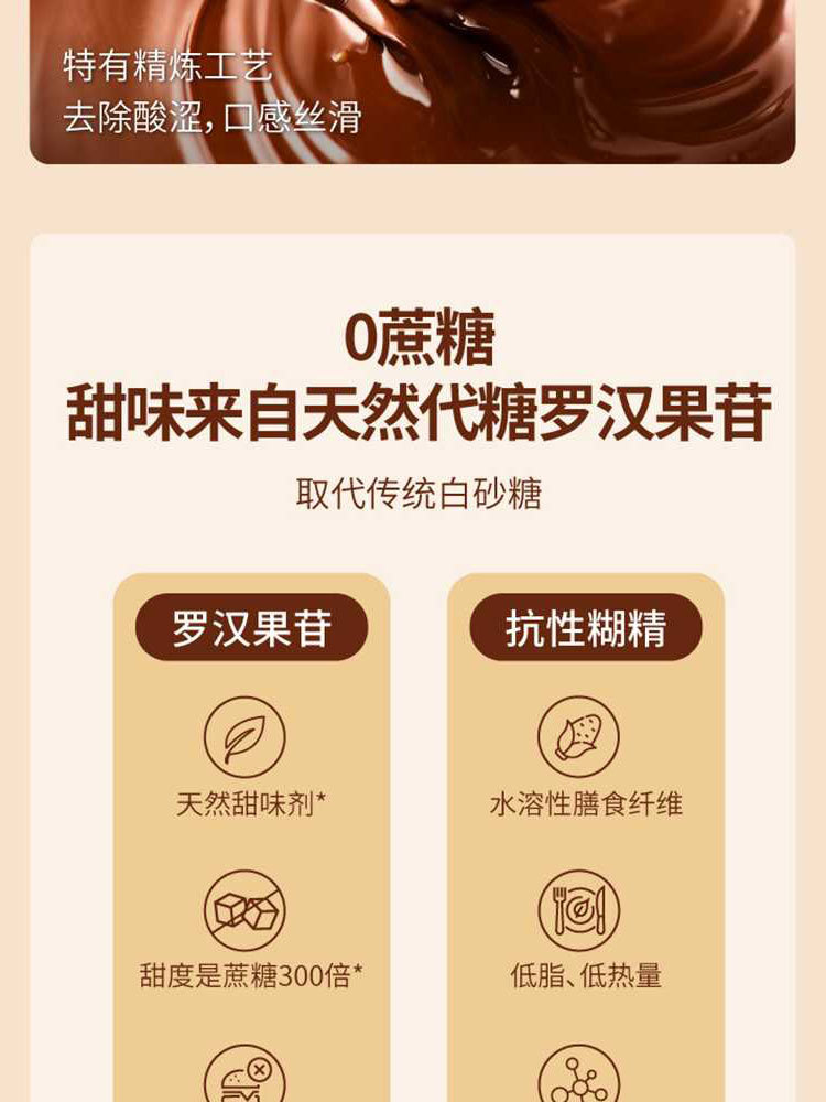 CHOCZERO®零巧纯脂方块85%黑巧克力 90克/盒（8片）*1盒