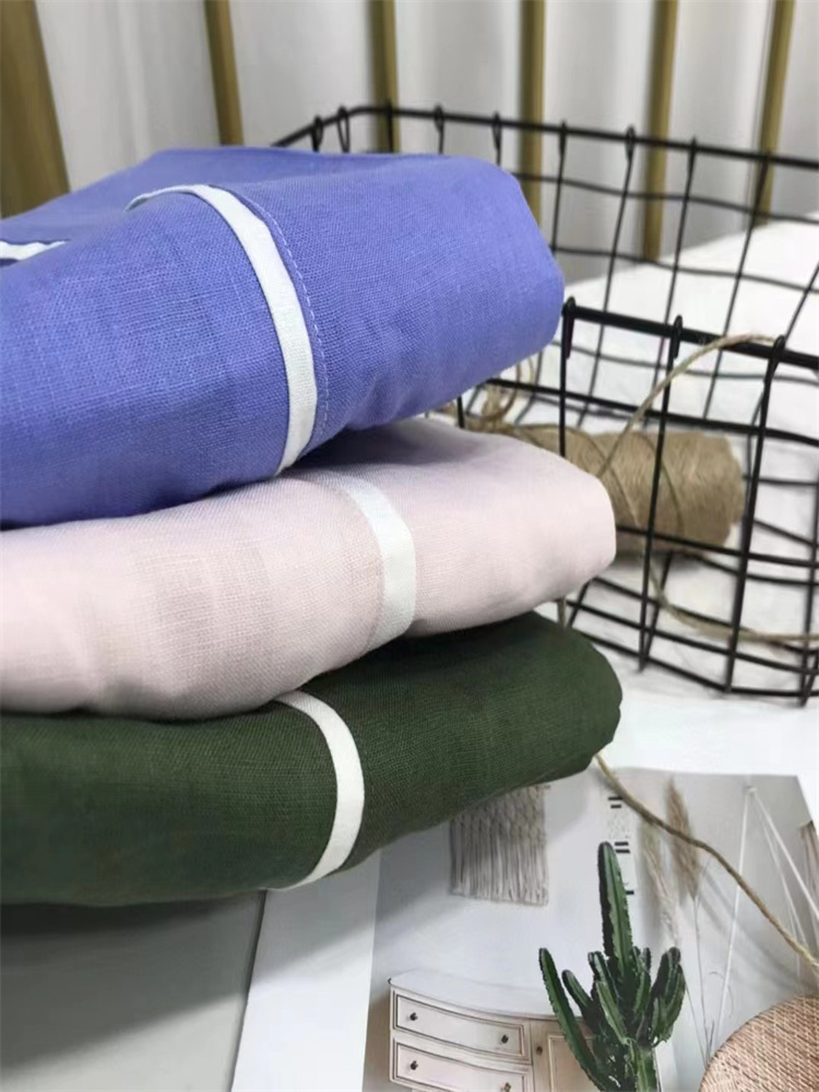 【优柔优】亚麻精工枕套（一对装）2 ·粉色