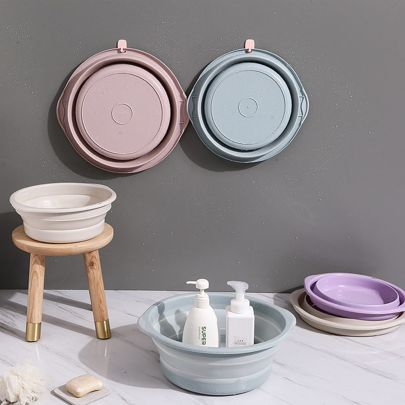 可折叠洗脸盆大中小3个装颜色随机可备注