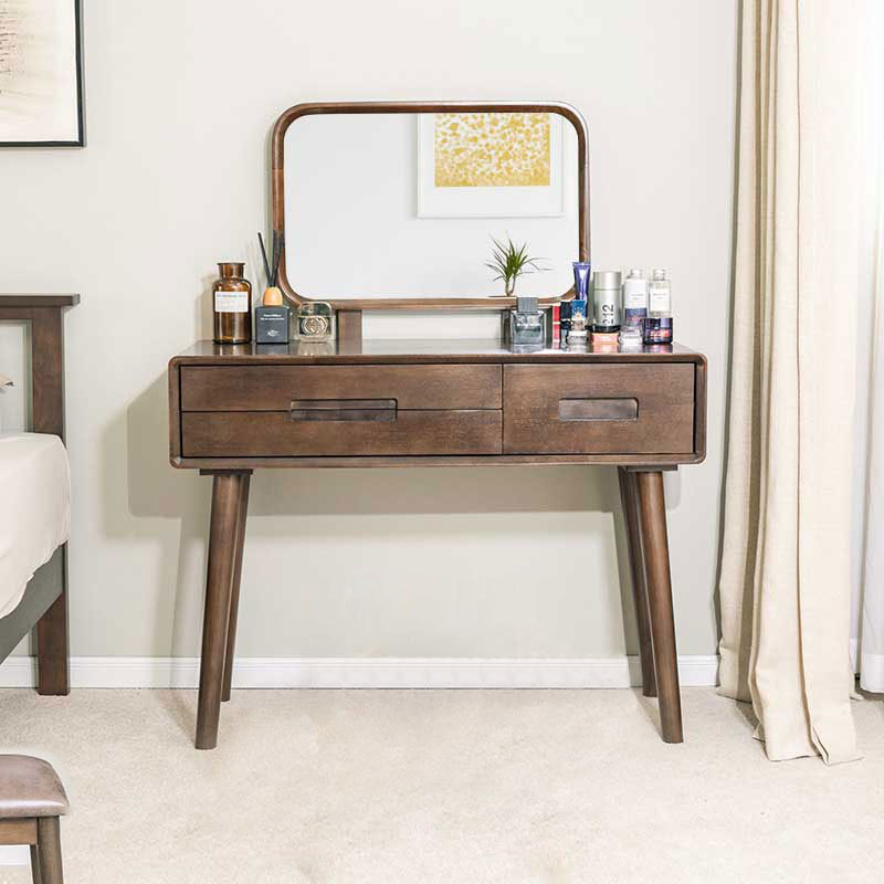 英尼斯INNESS·实木梳妆台一体化妆桌床头桌+镜子