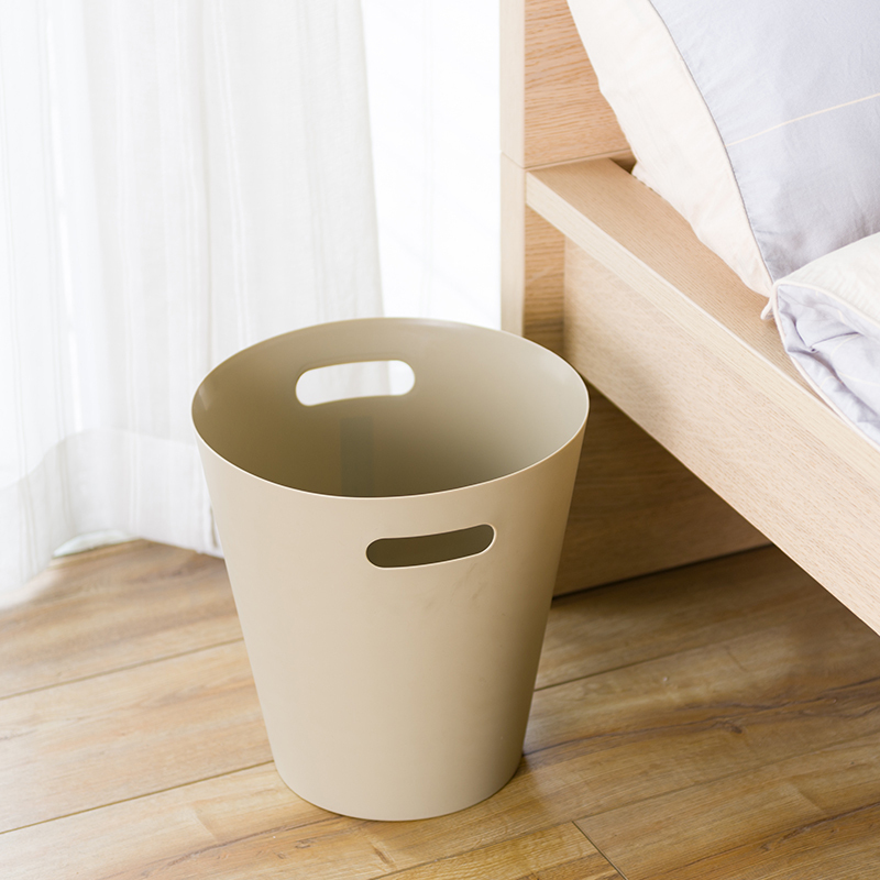 茶花垃圾分类垃圾桶家用创意无盖纸篓筒垃圾袋颜色随机·极简垃圾桶-L