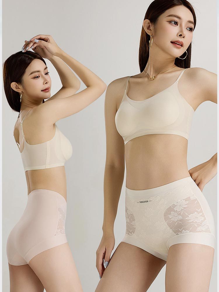 2条装婷美同款水芙蓉提花收腹裤FY268#·黑色+银钛