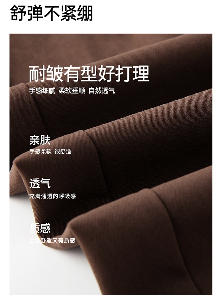 【品牌工厂出品】和顺圣春秋双扣松紧腰弯刀阔腿裤26086·黑色