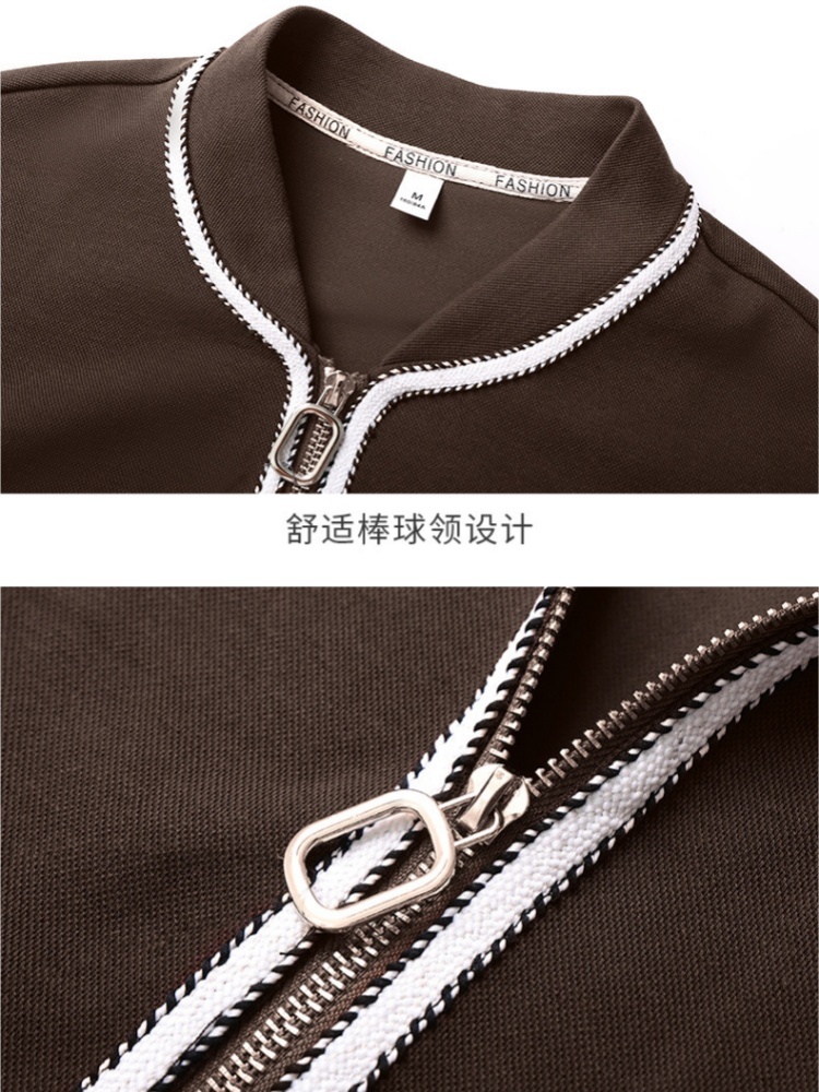 轩凌子立领棒球服外套S82330170·黑色