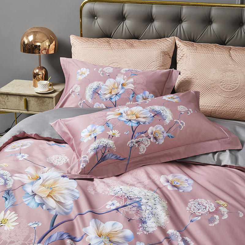 佐帕100支锦棉四件套悦舞红颜豆沙