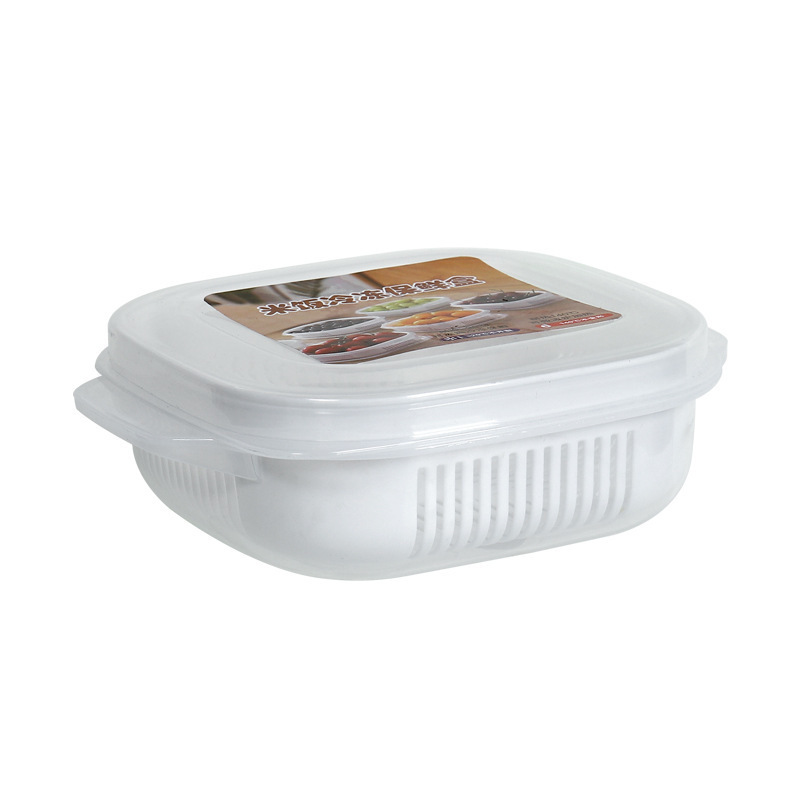 家用米饭分装保鲜盒可冷冻可微波炉加热米饭盒菜饭分离米饭分装盒·白色