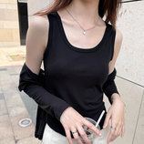 DWFZ-黑色【2605款无胸垫背心