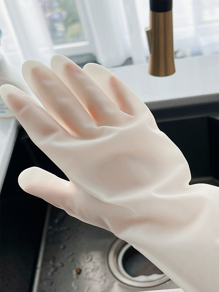 家务手套防水耐用型贴肤耐刮擦耐油污清洁轻薄款·L号