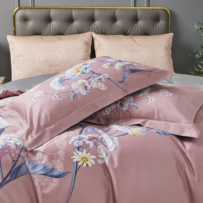 佐帕100支锦棉四件套悦舞红颜豆沙