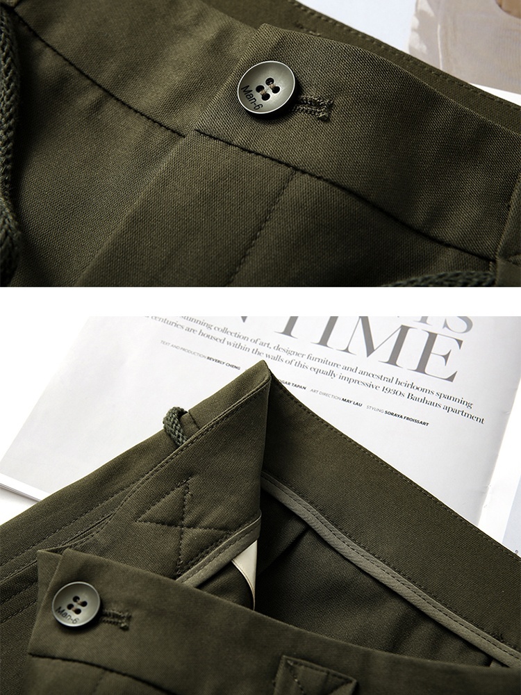 【大牌代工厂出品】和顺圣休闲弯刀裤26010·深绿色