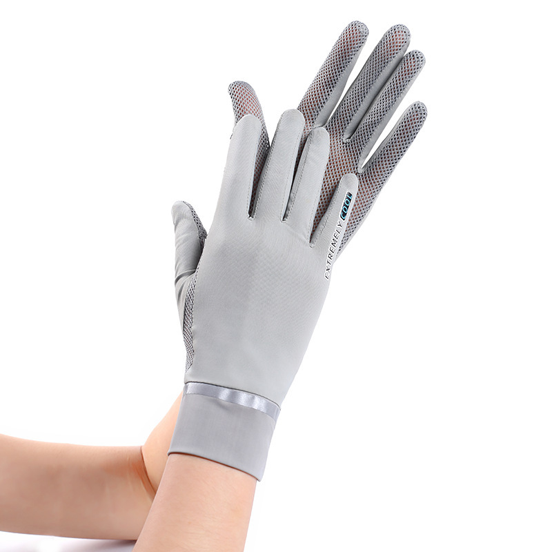 【2双装】UPF50+防晒可触屏手套·A款【反光条】黑色+白色