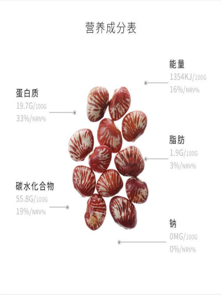 云南斑马豆 5斤 新货农家自产大圣豆 荷包豆 饭豆煲汤煮粥