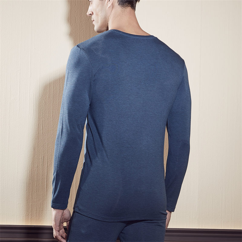 凯瑞斯自营暖柔舒适长袖衫-18888·麻蓝色