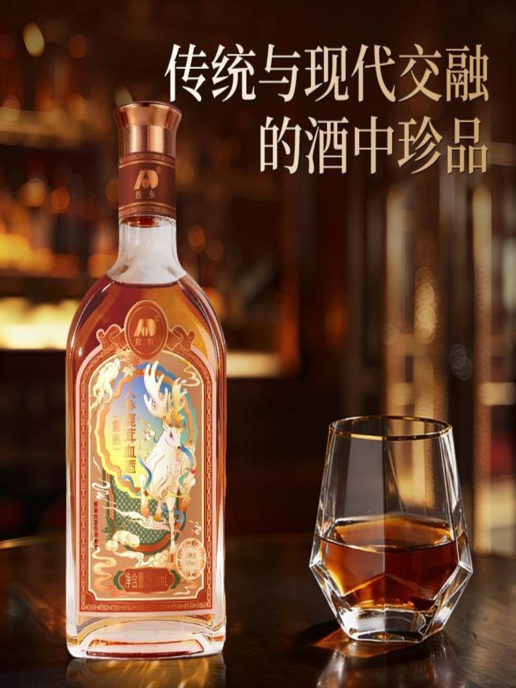 参鹿茸血酒 500ml 大瓶装低度酒35度正宗 吉林梅花鹿茸