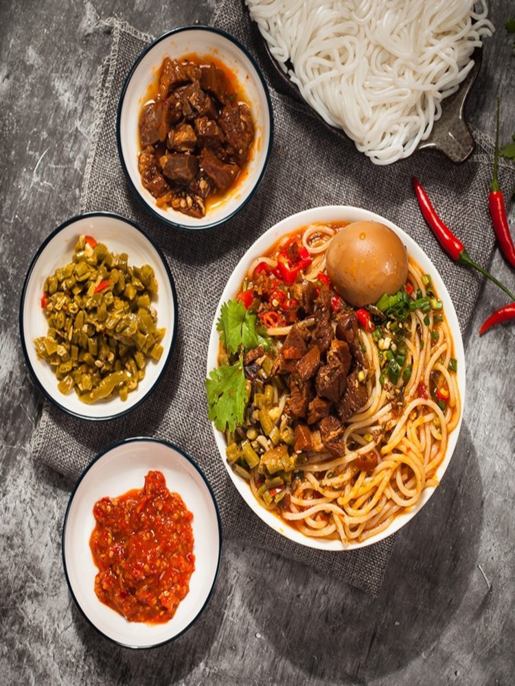 【湖南特产】常德米粉 3包 杂酱+酸菜+红烧肉干豆角 混合口味 湿米粉