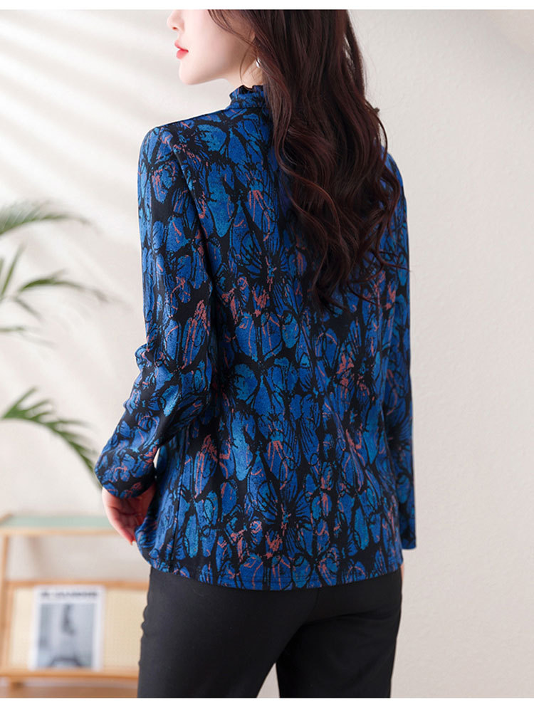 【爆款特价】新款澳绒印花保暖靓丽减龄显瘦百搭上衣·橘色花