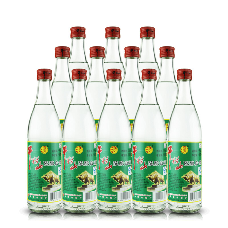 北京老字号牛栏山陈酿白牛白酒52度500ml12瓶白酒