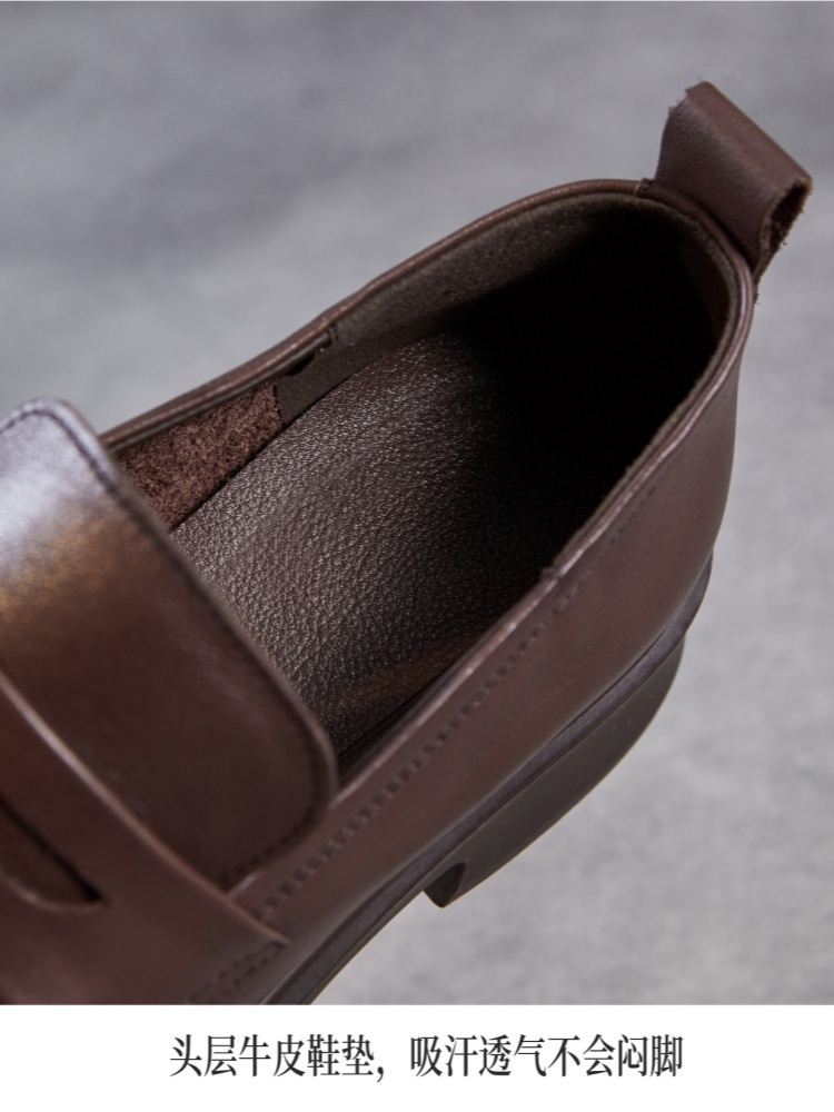 【头层牛皮】至美轻软乐福鞋ZM269013·棕色