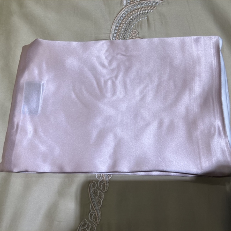 晚森25姆米重磅桑蚕丝真丝枕套 单只装·浅粉色
