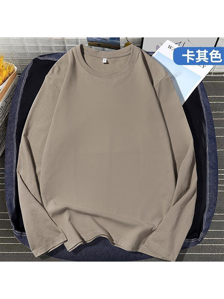 亏本清仓【100棉】重磅男女同款 百搭长袖大码打底衫YLN0515·深灰